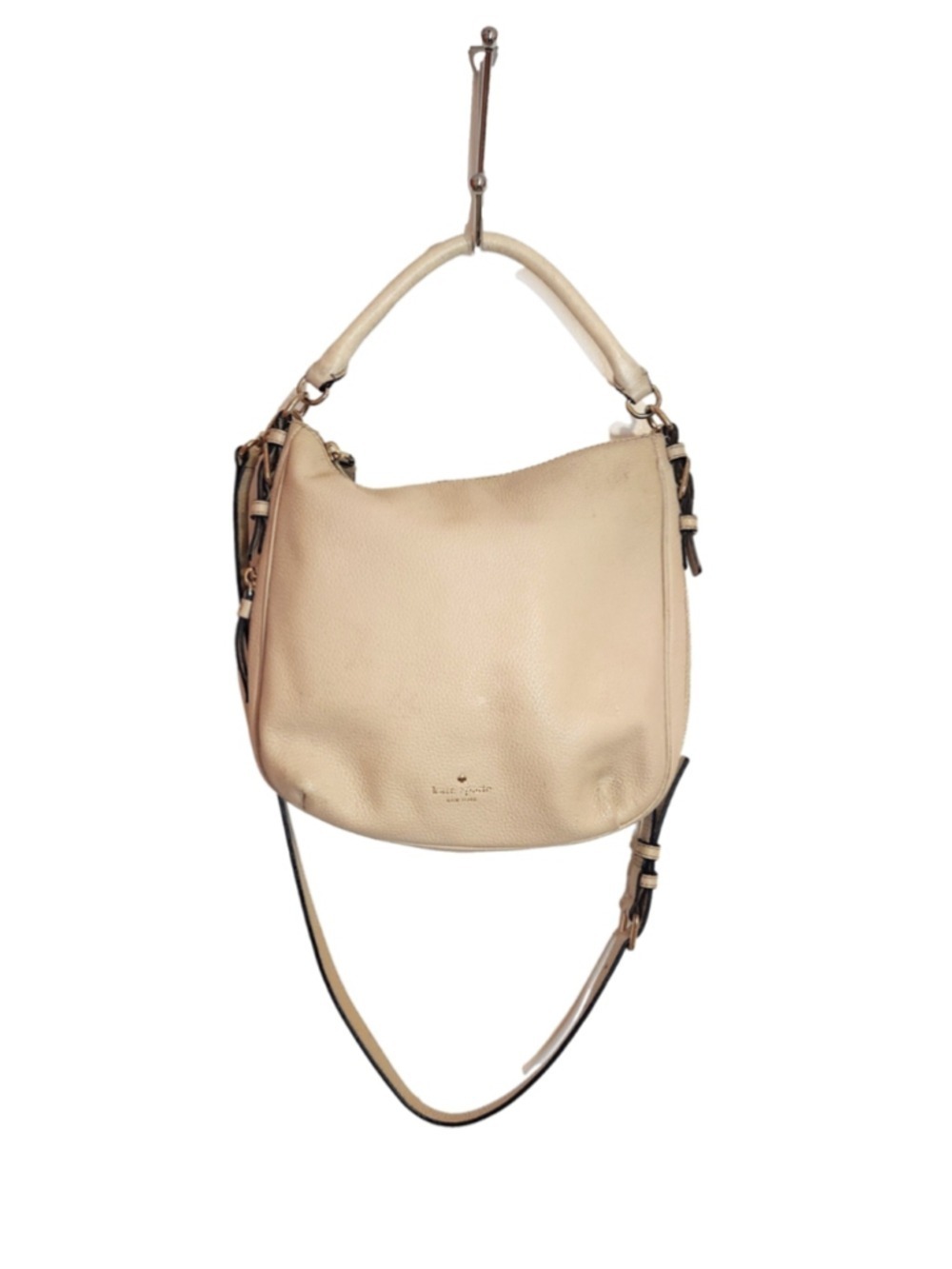 Kate Spade Small Cobble Hill Ella Cream Pebble Leather Hobo Crossbody Bag
